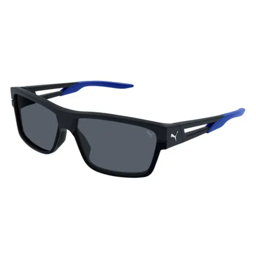 Kính Mát Nam Puma Rectangle Sunglasses PU0327S 003 Màu Đen Phối Xanh