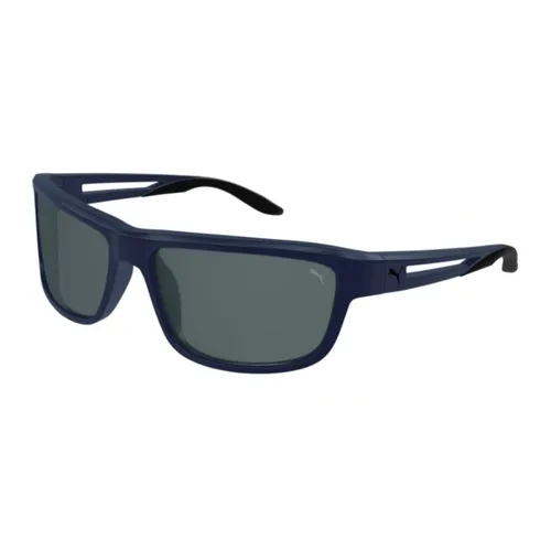 Kính Mát Nam Puma Rectangle Sunglasses PU0353S 002 Màu Xanh Đậm
