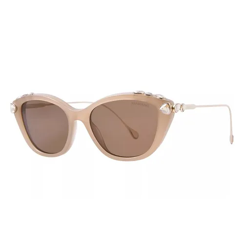 Kính Mát Nữ Swarovski Sunglasses 0SK6010F 2002OK Màu Beige/Nâu