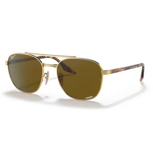 Kính Mát Unisex Rayban Sunglasses 0RB3688 001/AN58 Màu Vàng Gold - Kính mắt - Vua Hàng Hiệu