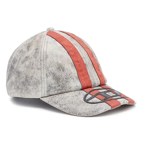 Diesel - Mũ Diesel C-Olav Logo Patch Leather Cap Màu Ghi Xám - Vua Hàng Hiệu