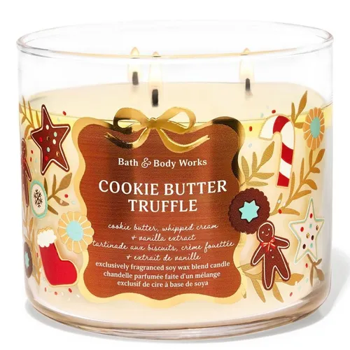 Nến thơm Bath & Body Works - Nến Thơm Bath & Body Works Cookie Butter Truffle Candle 411g - Vua Hàng Hiệu