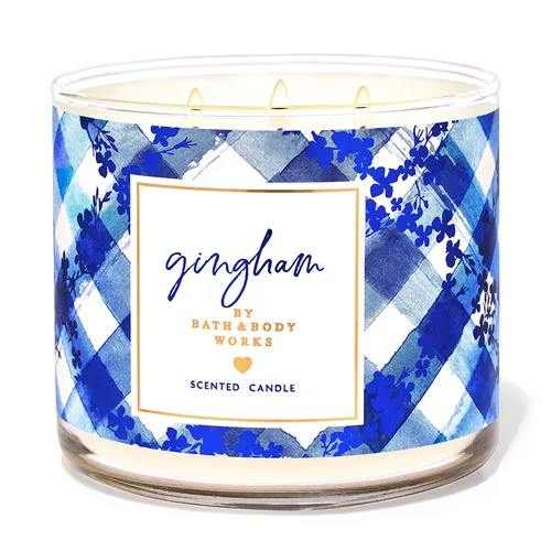 Nến thơm Bath & Body Works - Nến Thơm Bath & Body Works Gingham 3-Wick Candle 411g - Vua Hàng Hiệu