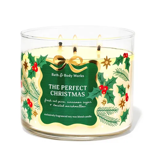 Nến thơm Bath & Body Works - Nến Thơm Bath & Body Works Images The Perfect Christmas 3-Wick Candle 411g - Vua Hàng Hiệu