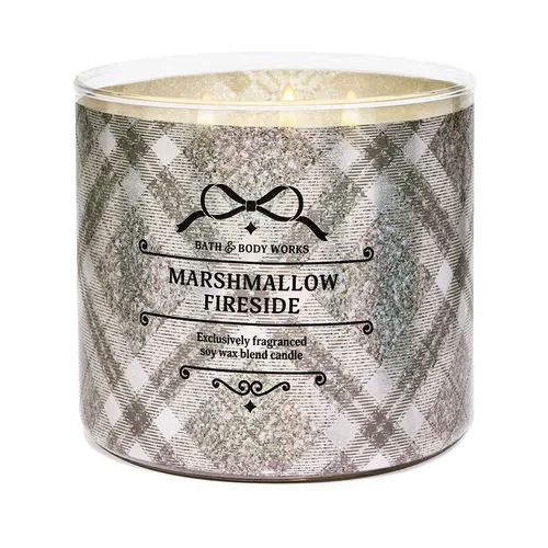 Nến thơm Bath & Body Works - Nến Thơm Bath & Body Works Marshmallow Fireside Scented 3 Wick Candle 411g - Vua Hàng Hiệu