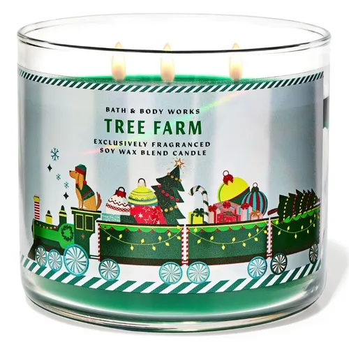 Nến thơm Bath & Body Works - Nến Thơm Bath & Body Works Tree Farm Candle 411g - Vua Hàng Hiệu
