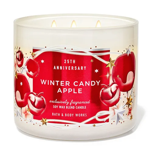 Nến thơm Bath & Body Works - Nến Thơm Bath & Body Works Winter Candy Apple 3-Wick Candle 411g - Vua Hàng Hiệu