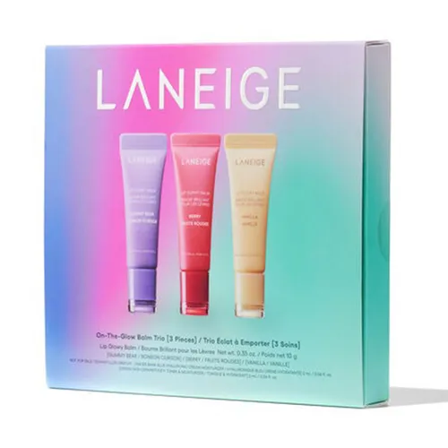 Set Son Dưỡng Laneige On-The-Glow Lip Balm Trio 3 Món