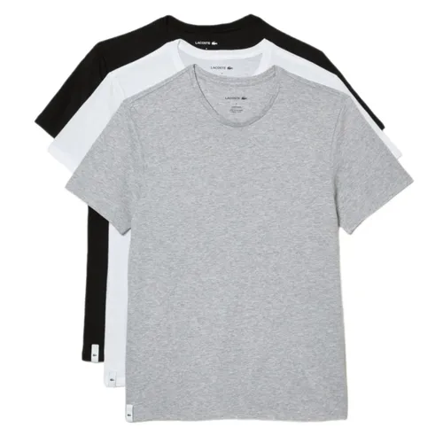Set Áo Thun Nam Lacoste Men's 3-Pack Regular Fit Cotton Jersey T-Shirts TH3451 BXY Nhiều Màu (Trắng - Đen - Xám) Size XS - Thời trang - Vua Hàng Hiệu