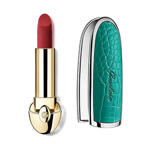 Son Môi Guerlain Son lì - Set Son Và Vỏ Son Guerlain Rouge G Velvet Refill 258 Le Bois De Rose Đỏ Hồng Đất (Vỏ Màu Xanh Lá) - Vua Hàng Hiệu