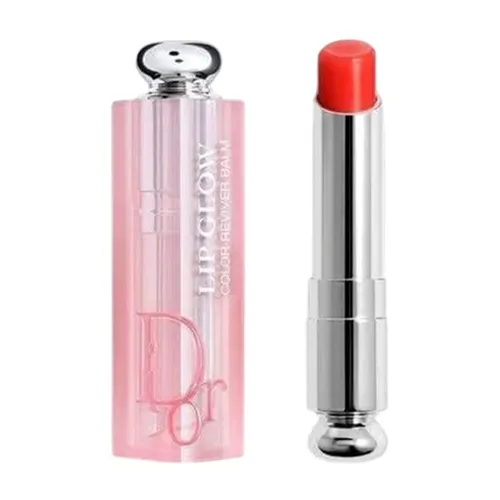 Son Môi Dior - Son Dưỡng Dior Addict Lip Glow 025 Seoul Scarlet Màu Đỏ Cam 3.2g (Bản Logo Hồng) - Vua Hàng Hiệu
