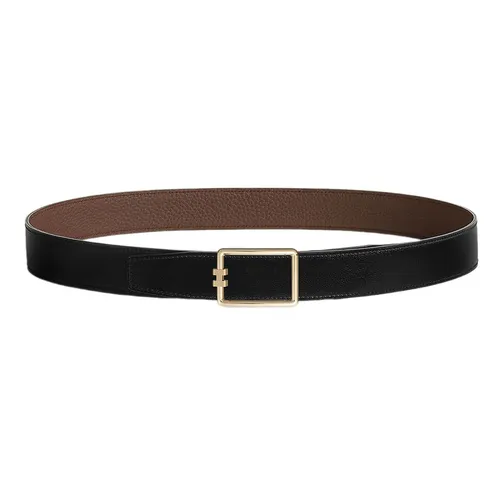 Thắt Lưng Nam Hermès Tube H Belt Buckle & Reversible Leather Strap 32mm Màu Đen Size 95