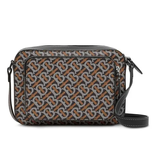 Túi xách - Túi Đeo Chéo Nữ Burberry TB Monogram-Print Crossbody Bag Màu Nâu/Đen - Vua Hàng Hiệu