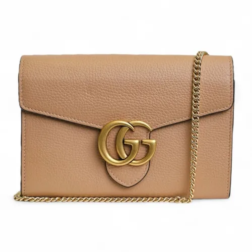 Túi Đeo Chéo Nữ Gucci GG Marmont Matelassé Mini Bag Màu Nâu - Túi xách - Vua Hàng Hiệu