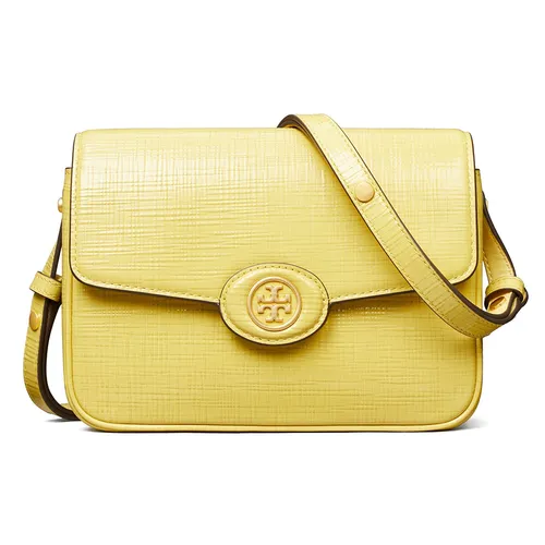 Túi Đeo Chéo Nữ Tory Burch Robinson Crosshatched Shoulder Crossbody Bag Yellow Màu Vàng