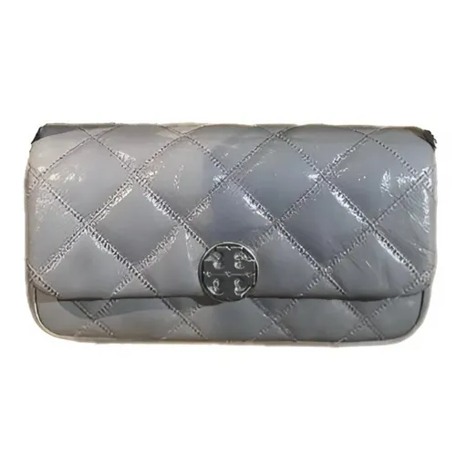 Túi xách - Túi Đeo Chéo Nữ Tory Burch Willa Matte Gray Quilted Chain Crossbody Bag Màu Xám - Vua Hàng Hiệu