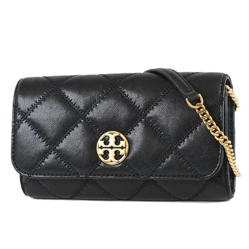 Túi xách - Túi Đeo Chéo Nữ Tory Burch Willa Quilted Leather Chain Wallet Crossbody Clutch Bag 150076 Black Màu Đen - Vua Hàng Hiệu