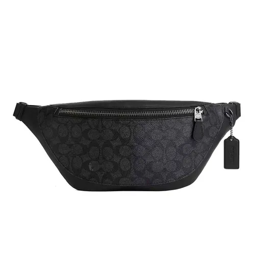 Túi Đeo Hông Nam Coach Warren Belt Bag In Signature Canvas CV926 Màu Đen - Túi xách - Vua Hàng Hiệu
