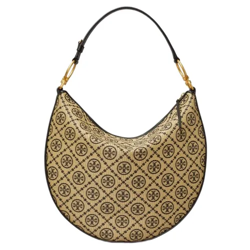 Túi xách Tory Burch Túi đeo vai - Túi Đeo Vai Nữ Tory Burch T Monogram Zip Shoulder Bag Màu Nâu - Vua Hàng Hiệu