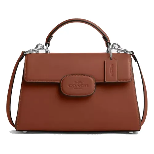 Túi Xách Nữ Coach Silver Blush Eliza Top Handle Bag CT852 Redwood Màu Nâu