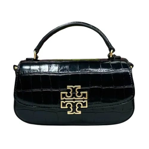 Túi Xách Nữ Tory Burch Britten Embossed Mini Top Handle 1497920723 Màu Đen