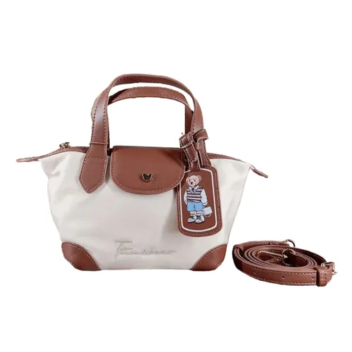 Túi Xách Tay Nữ TTWN BEAR & GUOO TN3541 TN3922-30040 Màu Be Phối Nâu Size S+