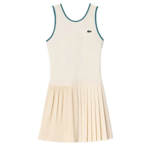 Váy Thể Thao Lacoste Women's Ultra Dry Tennis Dress With Removable Liner EF7451 51 IV9 Màu Be Xanh Size 38