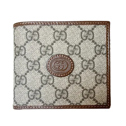 Ví Nữ Gucci Wallet With Interlocking G In GG Supreme Màu Nâu - Túi xách - Vua Hàng Hiệu