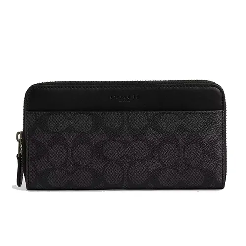 Ví Nam Coach Accordion Wallet In Signature Canvas 25517 N3A Màu Xám Đen  