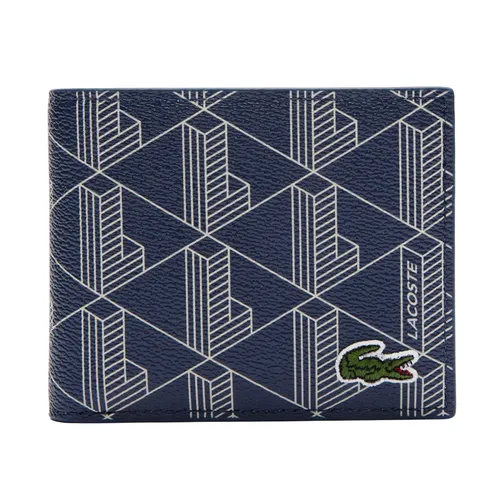 Ví Nam Lacoste Medium The Blend Billfold Monogram Marine Laponie NH4483BG M83 Màu Xanh Navy
