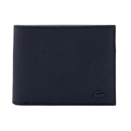 Ví Nam Lacoste Men's Classic Petit Piqué Six Card Wallet NH4419HC 021 Màu Xanh Đen