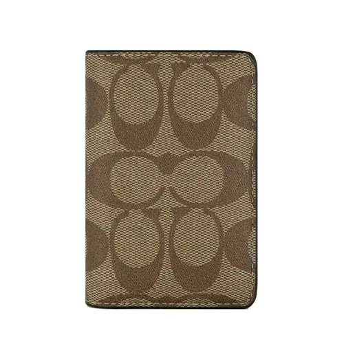 Ví Nữ Coach ID Wallet In Signature Canvas CJ753 Màu Nâu Khaki