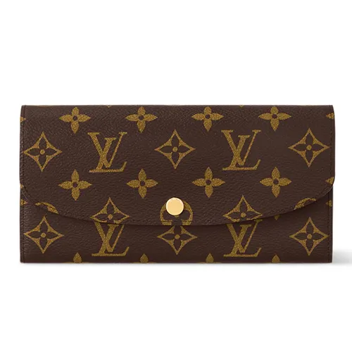 Ví Nữ Louis Vuitton LV Emilie Monogram Emilie Wallet Brown M60697 Màu Nâu Đen