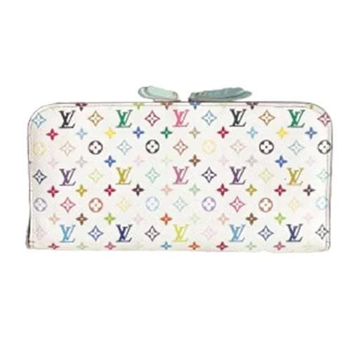 Túi xách Hàng Hiệu Used - Ví Nữ Louis Vuitton LV Monogram Multicolor Wallet Ansolite Anise M93753 Màu Trắng Họa Tiết - Vua Hàng Hiệu