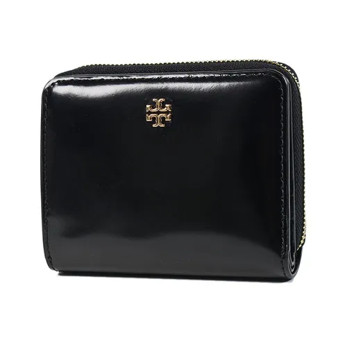Ví Nữ Tory Burch Britten Gold Logo Màu Đen