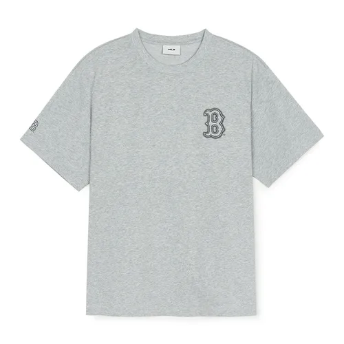 Thời trang - Áo Phông MLB Basic Street Logo Over Fit Tshirt Boston Red Sox 3ATSB0353-43MGS Màu Xám - Vua Hàng Hiệu