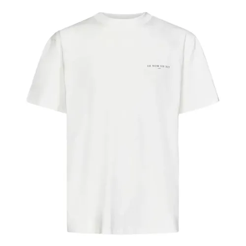 Áo Phông Nam Ih Nom Uh Nit White With Mask Logo Printed NUS23231 Tshirt Màu Trắng Size S - Thời trang - Vua Hàng Hiệu