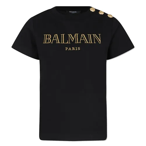 Áo Phông Nữ Balmain In Black With Logo Engraved Buttons BV8B91 Z0082 930OR Tshirt Màu Đen Size 13 - Thời trang - Vua Hàng Hiệu