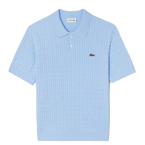 Thời trang - Áo Polo Nam Lacoste Men's Cable PH168E-54G T01 Màu Xanh Dương Size 4 - Vua Hàng Hiệu