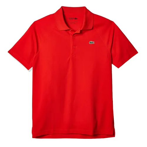 Thời trang Lacoste Áo Polo 100%Polyester Mỹ - Áo Polo Nam Lacoste Men's Regular Fit UV Protect Golf DH3201 51 WTU Màu Đỏ Size S - Vua Hàng Hiệu