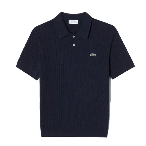 Áo Polo Nam Lacoste Regular Fit Cable Short Sleeve PH168E 54G 166 Màu Xanh Đen Size 3