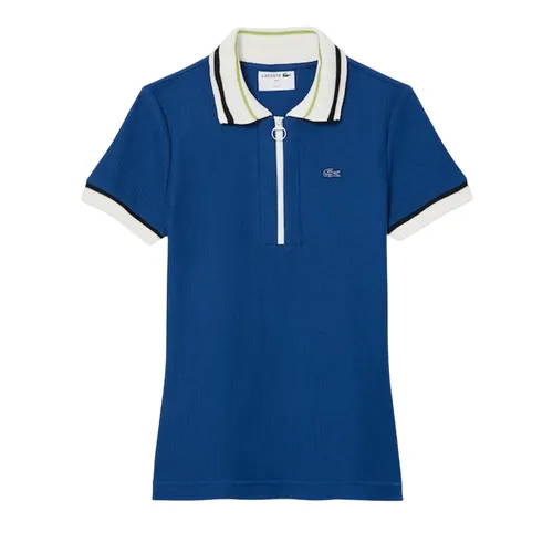 Áo Polo Nữ Lacoste Slim Fit Piqué PF2665 51 I2J Màu Xanh Size 36