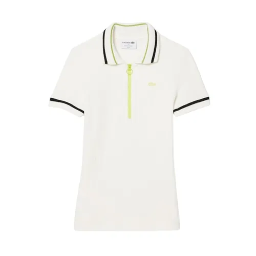 Áo Polo Nữ Lacoste Slim Fit Piqué PF2665 51 I2L Màu Trắng Size 38