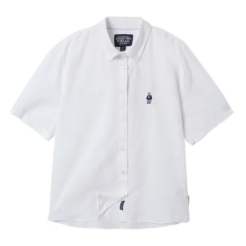 Thời trang - Áo Sơ Mi Cộc Tay WHOAU Steve Oxford WHYWF2501F Màu Trắng Size S - Vua Hàng Hiệu