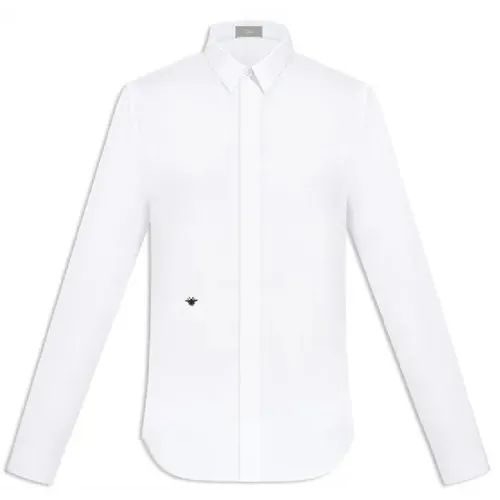 Thời trang Dior Nam Áo sơ mi - Áo Sơ Mi Nam Dior Shirt With Bee White Màu Trắng Size 40 N-QL - Vua Hàng Hiệu