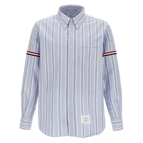 Thời trang Thom Browne Áo sơ mi - Áo Sơ Mi Nam Thom Browne Long Sleeve Shirt MWL301A Màu Xanh Xám Size 1 - Vua Hàng Hiệu