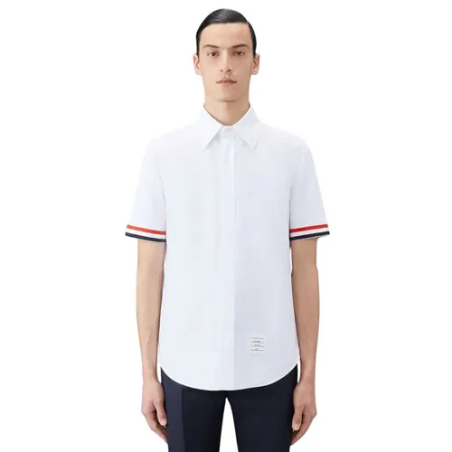 Thời trang Thom Browne Áo sơ mi - Áo Sơ Mi Nam Thom Browne Short Sleeve Shirt MWS245A Màu Trắng Size 0 - Vua Hàng Hiệu