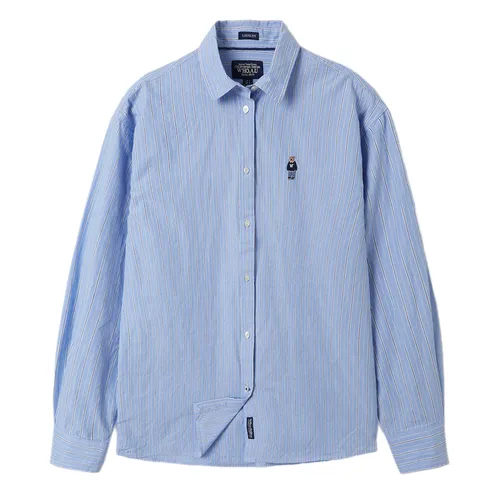 Thời trang - Áo Sơ Mi WHOAU Steve Loose Fit Striped Shirts WHYSF2301F Màu Xanh Da Trời - Vua Hàng Hiệu