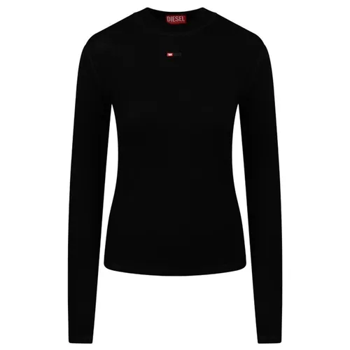 Diesel - Áo Thun Dài Tay Nữ Diesel Mokky T-Shirt With Embroidery Black A103990BLAN9XX Màu Đen Size XS - Vua Hàng Hiệu