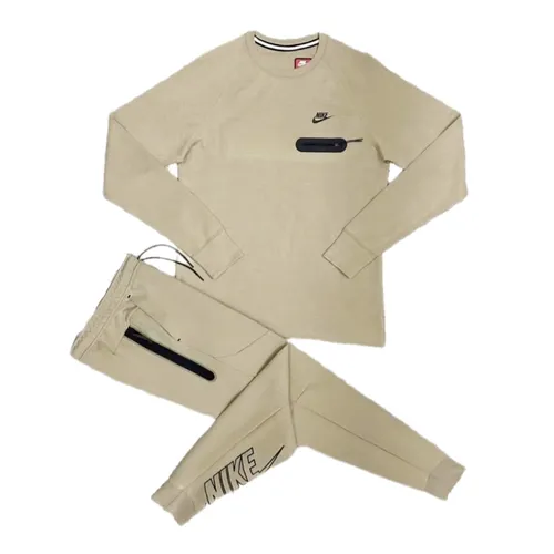 Nike Bộ quần áo dài tay - Bộ Quần Áo Dài Tay Nam Nike Men's Tech Fleece Màu Be Nâu Size S - Vua Hàng Hiệu